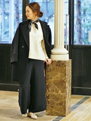 IENA（イエナ）の「キャバリーメルトン ロングPコート◇（ピーコート