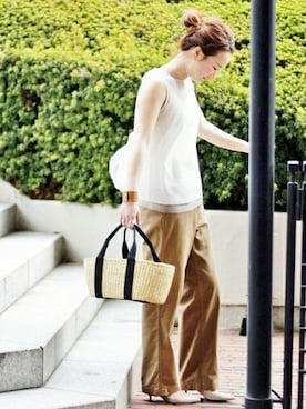 「IENA（イエナ）のアイテム（アクセサリー）」を使った、Giiさん（レディース・164cm）の春コーディネート