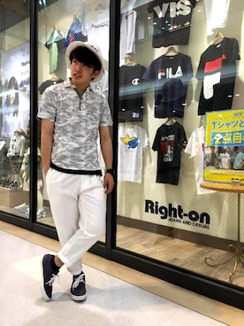 「Right-on（ライトオン）のアイテム（その他）」を使った、Hikaruさん（メンズ・170cm）の夏コーディネート
