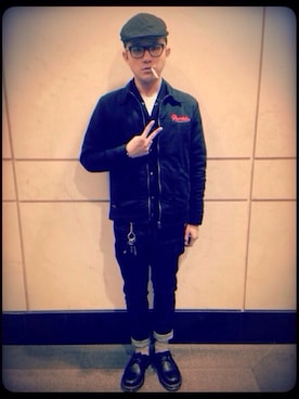 「PROVIDERのアイテム（ジャケット/アウター）」を使った、G.Linさん（メンズ・170cm）の春コーディネート