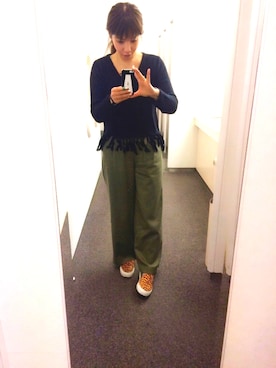 「UNITED ARROWS（ユナイテッドアローズ）のアイテム（ピアス（両耳用））」を使った、niconicoアラフィフ4年ぶりさん（レディース・162cm）の冬コーディネート