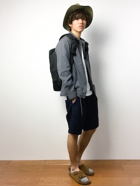 「BLISS POINT（ブリスポイント）のアイテム（その他アウター）」を使った、住本 健一さん（メンズ・176cm）の春コーディネート