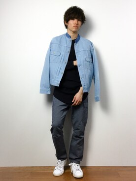 「XX FOUR（ダブルエックスフォー）のアイテム」を使った、住本 健一さん（メンズ・176cm）の春コーディネート