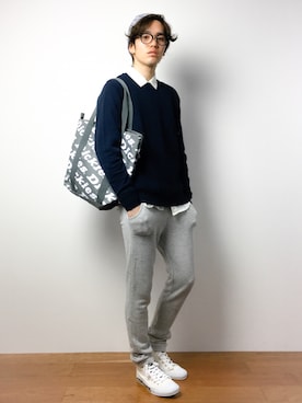 「FREE'S MART（フリーズマート）のアイテム」を使った、住本 健一さん（メンズ・176cm）の春コーディネート