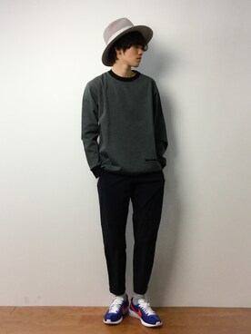 「GDC（ジーディーシー）のアイテム（ハット）」を使った、住本 健一さん（メンズ・176cm）の春コーディネート