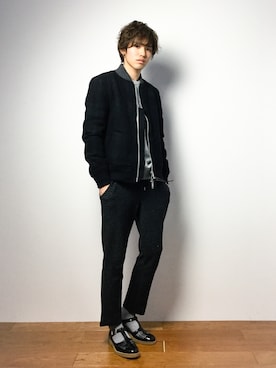 「JAMA RICO（ジャマリコ）のアイテム」を使った、住本 健一さん（メンズ・176cm）の春コーディネート