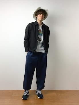 「ITTY BITTY（イッティービッティー）のアイテム（ブルゾン）」を使った、住本 健一さん（メンズ・176cm）の春コーディネート