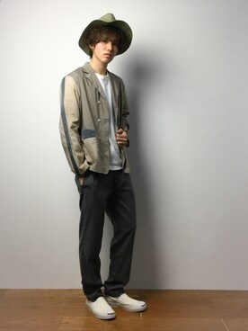 「FRAPBOIS（フラボア）のアイテム（ジャケット/アウター）」を使った、住本 健一さん（メンズ・176cm）の春コーディネート