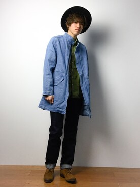 「WEGO（ウィゴー）のアイテム（モッズコート）」を使った、住本 健一さん（メンズ・176cm）の春コーディネート