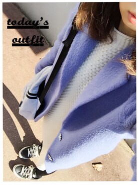 「コクーンコート」｜「アイテム（その他）」を使った、mari.さん（レディース・158cm）の冬コーディネート