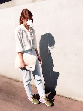 「ボウタイ」｜mari.さん（レディース・158cm）の秋コーディネート