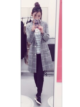 「SHIPS（シップス）のアイテム（その他シューズ）」を使った、mari.さん（レディース・158cm）の冬コーディネート