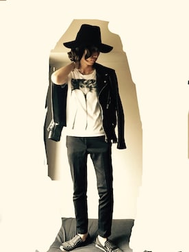 「DHOLIC（ディーホリック）のアイテム（スラックス）」を使った、fruuuaさん（メンズ・179cm）の秋コーディネート