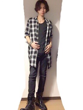 「BLK DNM（ブラックデニム）のアイテム（パンツ）」を使った、fruuuaさん（メンズ・179cm）の秋コーディネート