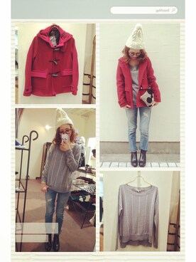 「ROSE BUD（ローズバッド）のアイテム（ダッフルコート）」を使った、yuiさん（レディース・153cm）の秋コーディネート