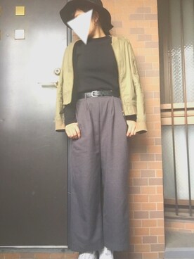 「アイテム（MA-1）」を使った、haruさん（レディース・153cm・20代）の春コーディネート