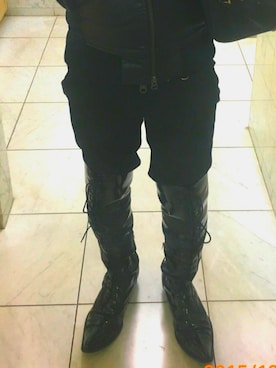 「sabgreedのアイテム（ブーツ、ブラック系）」を使った、T,Kさん（メンズ・164cm）の冬コーディネート