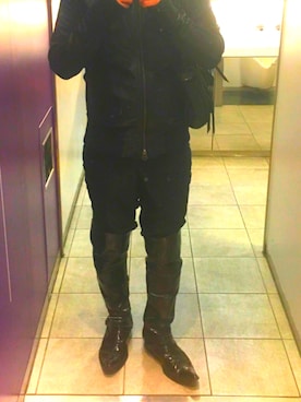 「Buffalo Bobs（バッファローボブズ）のアイテム（ライダースジャケット）」を使った、T,Kさん（メンズ・164cm）の秋コーディネート