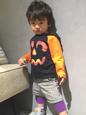 「Trick or Treat」｜おさきさん（キッズ・90cm）の秋コーディネート