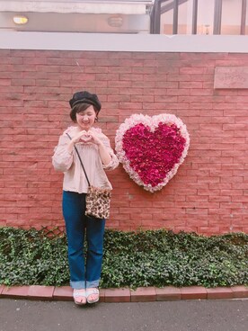 「Crisp（クリスプ）のアイテム（ハンチング/ベレー帽）」を使った、YURIAさん（レディース・156cm）の秋コーディネート
