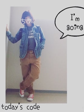 「RNA」｜「アイテム（カバーオール）」を使った、chiakiさん（レディース・153cm）の秋コーディネート