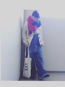 「Carhartt（カーハート）のアイテム（つなぎ/オールインワン）」を使った、chiakiさん（レディース・153cm）の冬コーディネート