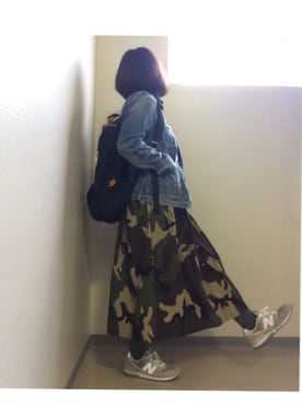 「RNA」｜「アイテム（カバーオール）」を使った、chiakiさん（レディース・153cm）の冬コーディネート