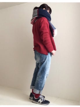 「NEWBALANCE」｜「アイテム（その他）」を使った、chiakiさん（レディース・153cm）の冬コーディネート