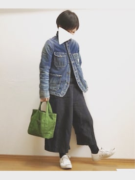 「RNA」｜「アイテム（カバーオール）」を使った、chiakiさん（レディース・152cm）の春コーディネート