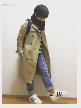 「RNA」｜「アイテム（トレンチコート）」を使った、chiakiさん（レディース・152cm）の春コーディネート
