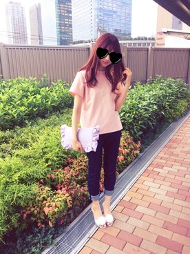 「Katie（ケイティ）のアイテム（シューズ）」を使った、manamiさん（レディース・156cm）の夏コーディネート