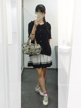 「ALGONQUINS（アルゴンキン）のアイテム（Tシャツ/カットソー）」を使った、manaca*さん（レディース・168cm）の夏コーディネート