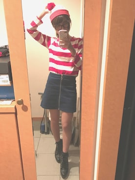 「Heather（ヘザー）のアイテム（ブーツ）」を使った、Hitomiさん（レディース・159cm）の秋コーディネート