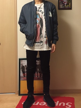 「palace」｜「アイテム（その他アウター）」を使った、Neo Okadaさん（メンズ・167cm）の冬コーディネート