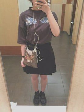 「REMAKE ITEMのアイテム（バッグ）」を使った、しゃりさん（レディース・164cm）の夏コーディネート