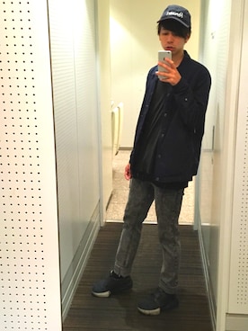 「H&M（エイチ・アンド・エム）のアイテム（ジャケット/アウター）」を使った、こうさん（メンズ・170cm・20代）の秋コーディネート