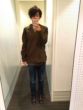 「SWAGGER（スワッガー）のアイテム（スウェット）」を使った、こうさん（メンズ・170cm）の秋コーディネート