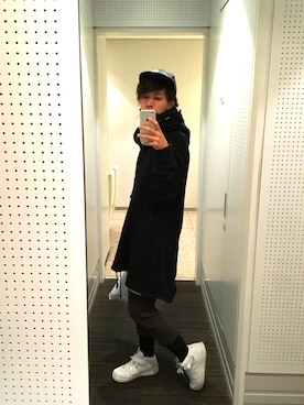 「Yohji Yamamoto（ヨウジヤマモト）のアイテム（パーカー）」を使った、こうさん（メンズ・170cm）の秋コーディネート
