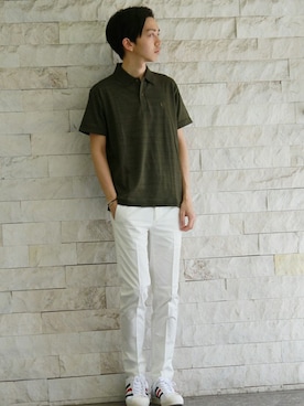 「EDIFICE（エディフィス）のアイテム（スラックス）」を使った、松原さん（メンズ・174cm）の春コーディネート