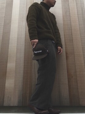 「NITEKLUB（ナイトクラブ）のアイテム」を使った、Newworkersさん（メンズ・175cm）の冬コーディネート