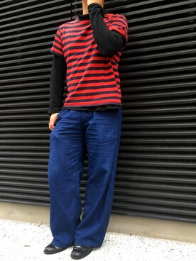 「NITEKLUB（ナイトクラブ）のアイテム」を使った、Newworkersさん（メンズ・173cm）の春コーディネート
