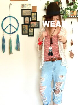 「and it_（アンドイット）のアイテム（アクセサリー）」を使った、YUKiさん（レディース・170cm）の夏コーディネート