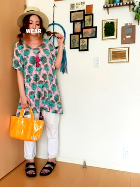 「SWAGGER（スワッガー）のアイテム（アクセサリー）」を使った、YUKiさん（レディース・170cm）の夏コーディネート