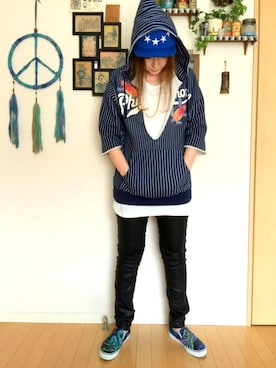 「PHENOMENON（フェノメノン）のアイテム」を使った、YUKiさん（レディース・170cm）の秋コーディネート