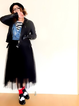 「ウイングチップ」｜「アイテム（その他）」を使った、YUKiさん（レディース・170cm）の秋コーディネート