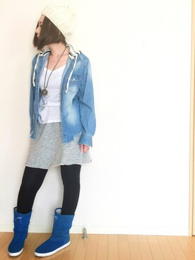 「#203（ニイマルサン）のアイテム（アクセサリー）」を使った、YUKiさん（レディース・170cm）の秋コーディネート