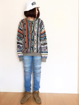 「MOOKEE by Yuskeのアイテム」を使った、YUKiさん（レディース・170cm）の秋コーディネート