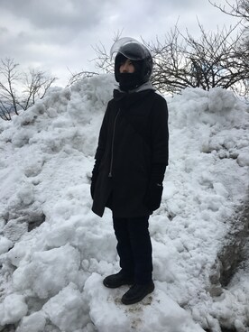 「nota（ノータ）のアイテム」を使った、扇町屋さん（レディース・165cm）の冬コーディネート