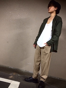 「sunsea」｜「アイテム（ブーツ）」を使った、akitooさん（メンズ・165cm）の秋コーディネート