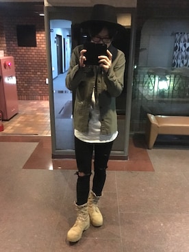 「DELAY by Win & Sons（ディレイバイウィンアンドサンズ）のアイテム（トップス）」を使った、YSPたろうさん（メンズ・170cm）の冬コーディネート